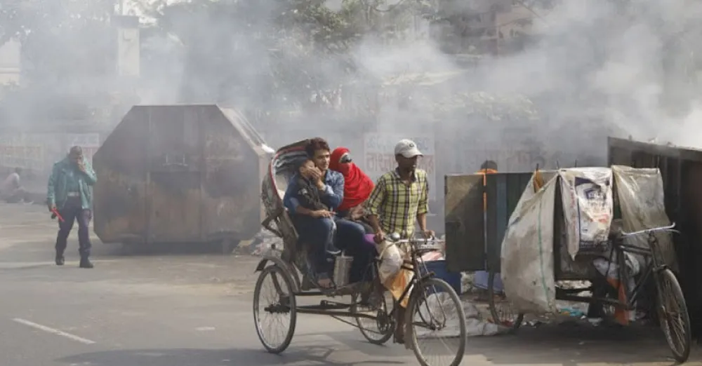 Polluted city