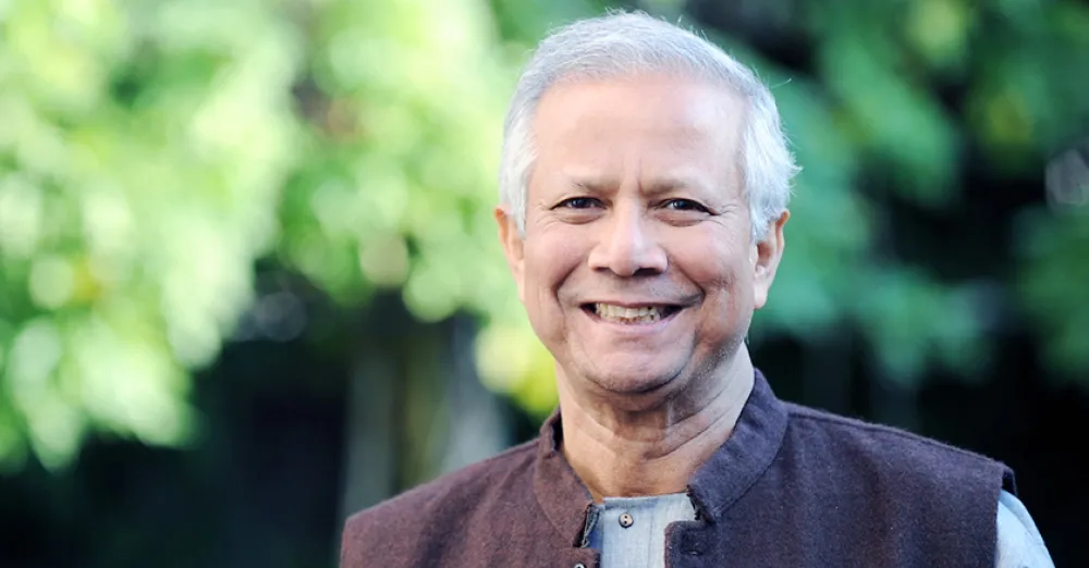 Dr muhammad yunus receives the king charles harmony award
