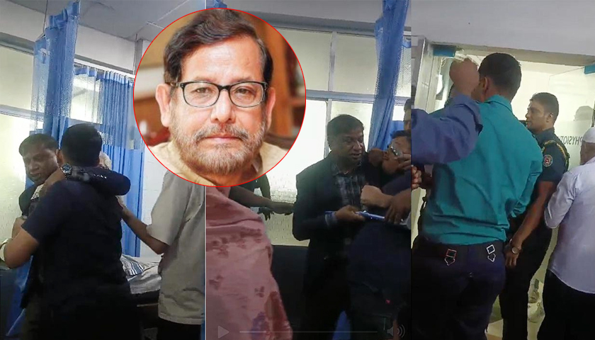 হাসপাতালে গিয়ে আহত শিক্ষার্থীদের কিল-ঘুষি খেলেন নূর-তানভীর