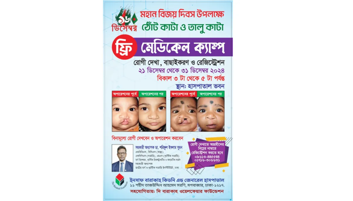 Operation camp for amputees free of cost at insaf barakah kidney general