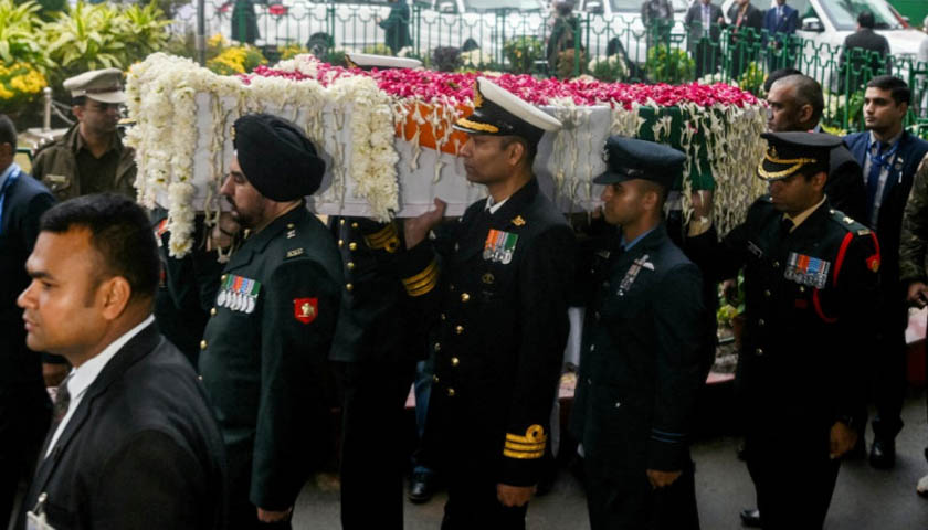 Manmohan Singh cremated with full state honours 