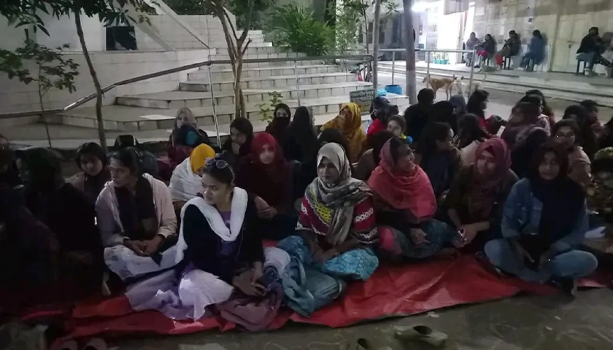 Jnu second campus students on hunger strike at midnight