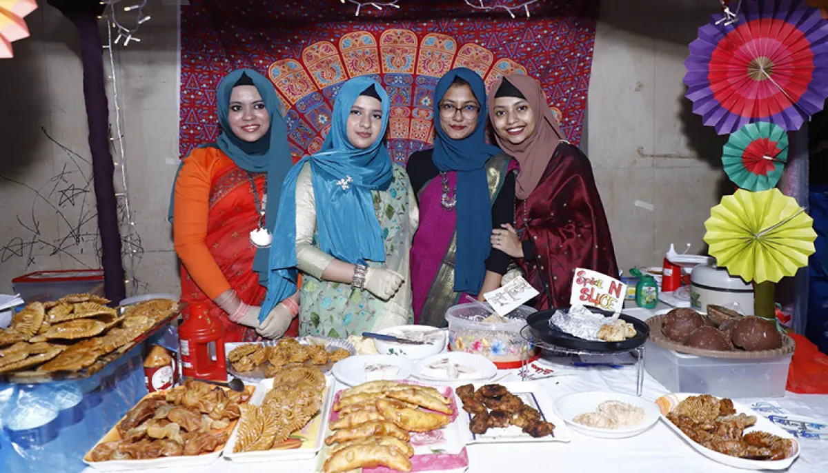 Pitha festival at ad din womens medical college