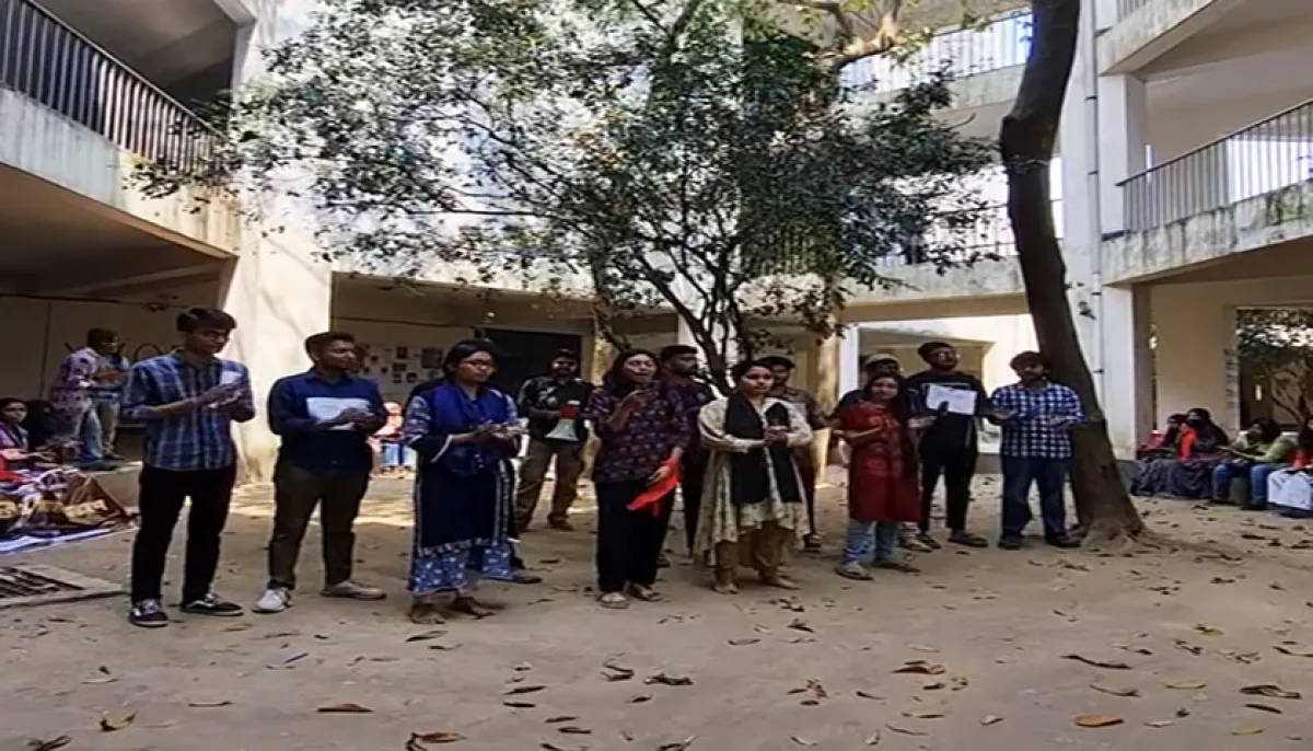 Human chain street drama jahangirnagar university