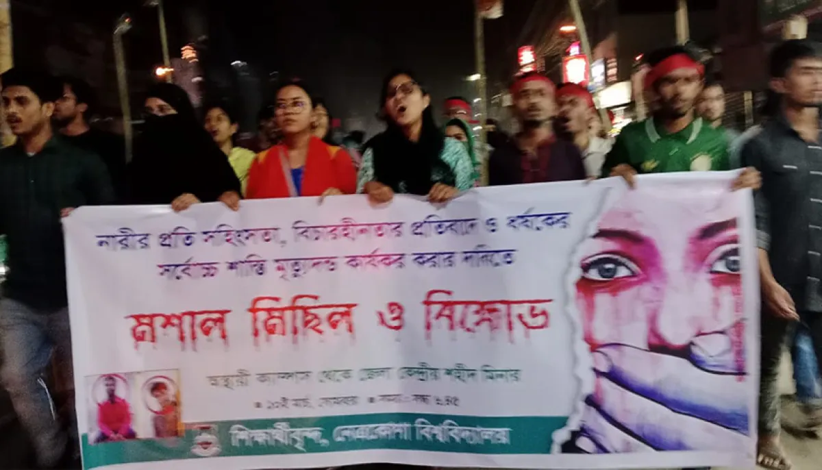 Students torchlight procession