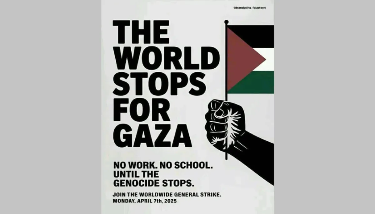 Global no work no school on monday to stop massacre in gaza