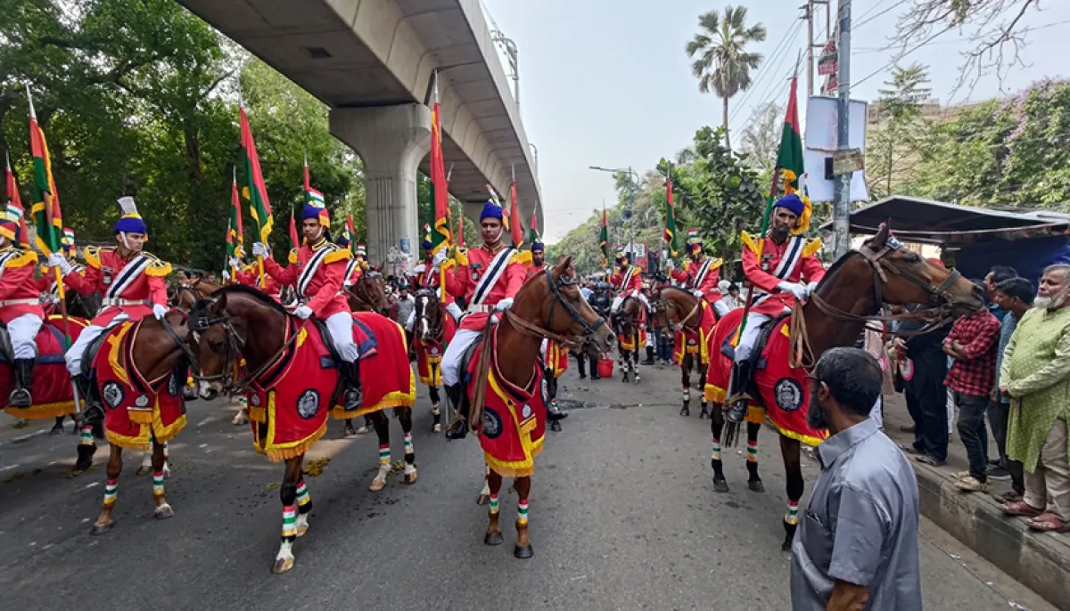 Joyful procession