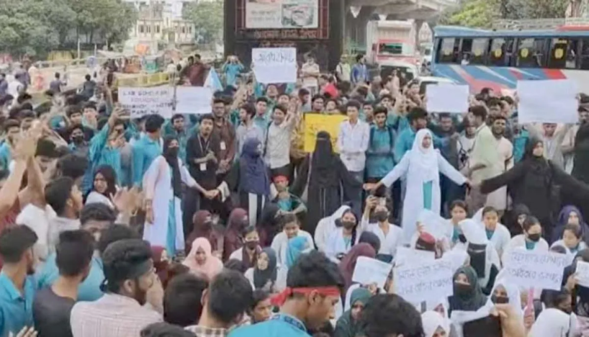 Polytechnic students protest again in chittagong