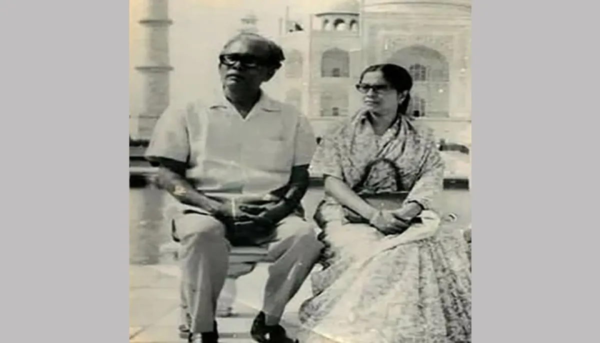 স্ত্রীর সঙ্গে জয়নুল আবেদিন। ছবি : সংগৃহীত