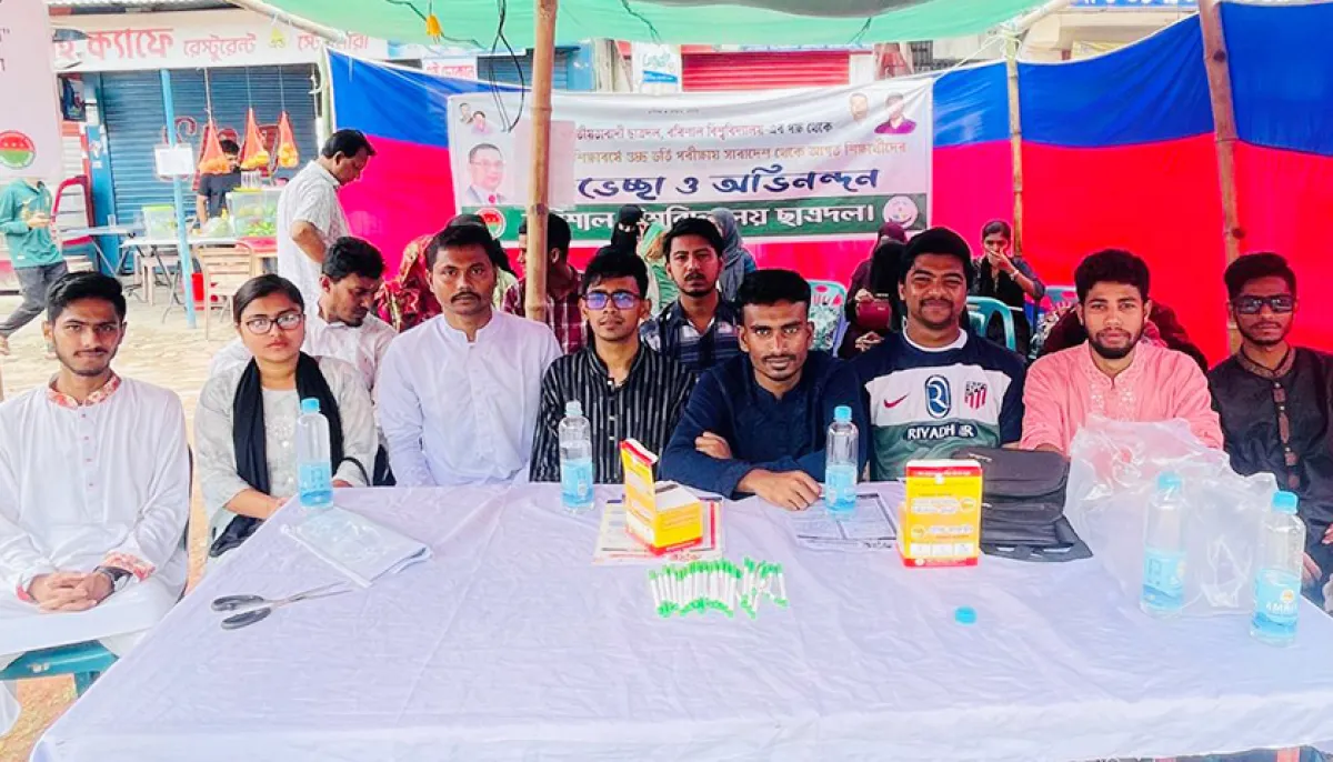 Bobby chhatra dal helps a group of examinees