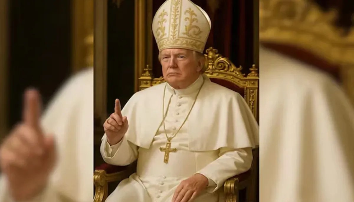 Donald trump shares ai generated photo in popes robes