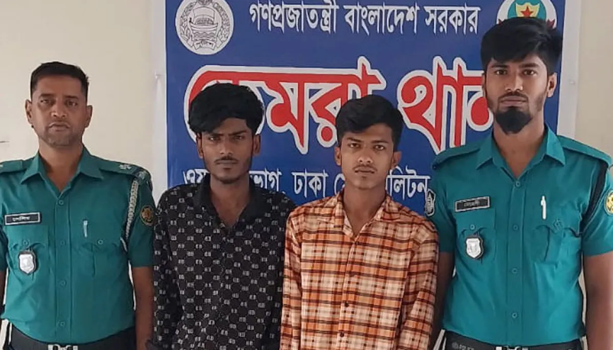 Two arrested for eve teasing college girl on the street