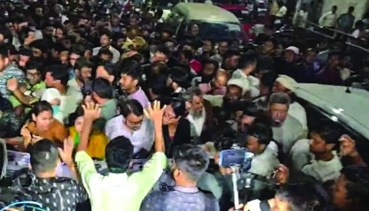 Ncp protests against attack on hasnat