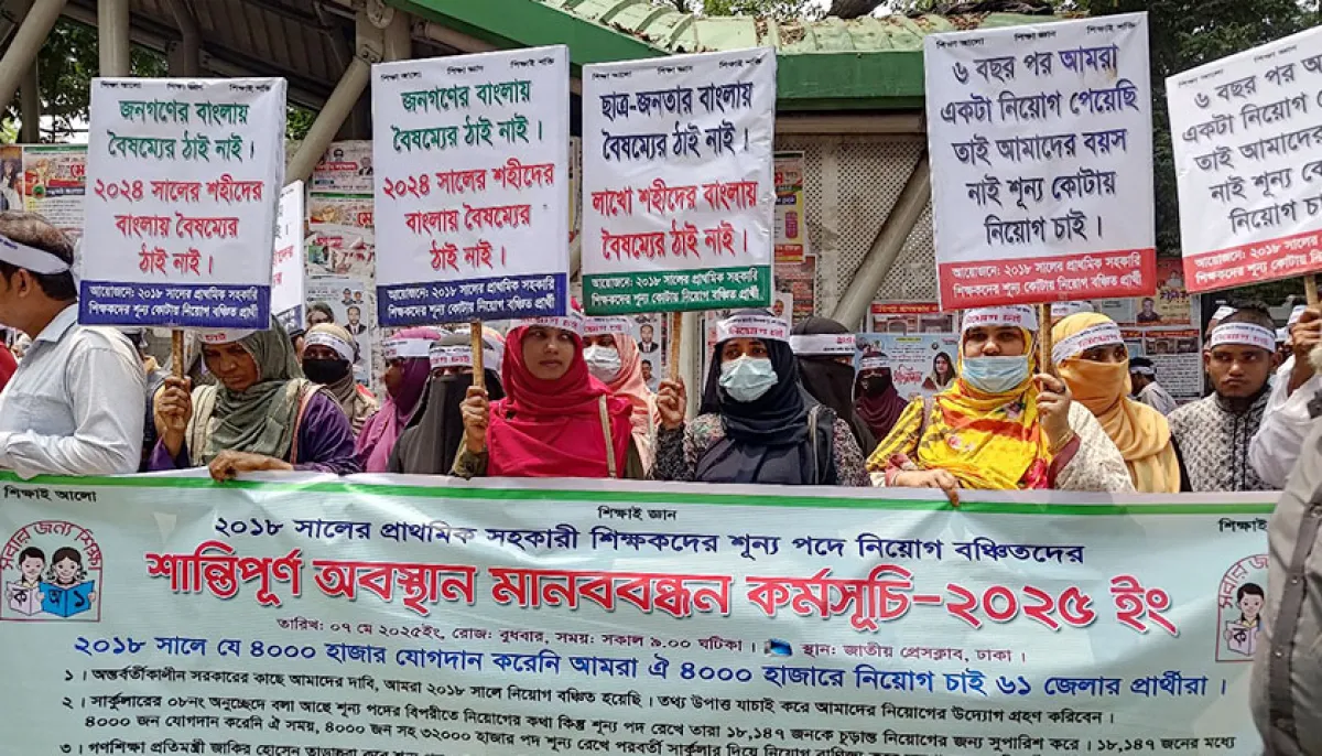 Demand for appointment of candidates who failed primary education as teachers