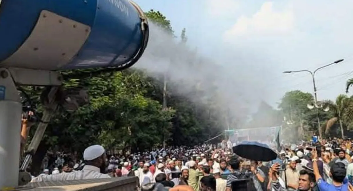 City corporation is spraying cold water on protesters