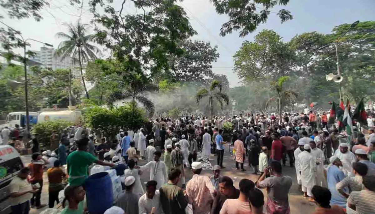 Dncc statement on water spraying at rally demanding ban on awami league