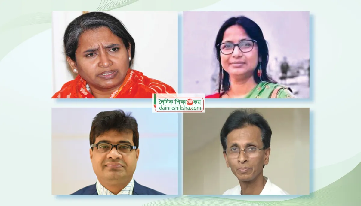 দীপু মনি (উপর থেকে বামে), সৈয়দা রুবিনা মীরা , ফেরদৌস জামান (নিচে থেকে বামে), রতন কুমার মজুমদার