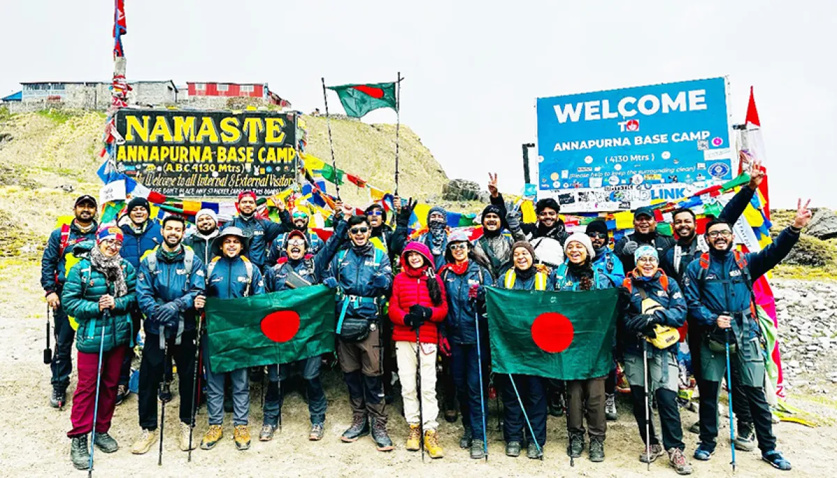 Ulab adventure club at annapurna base camp