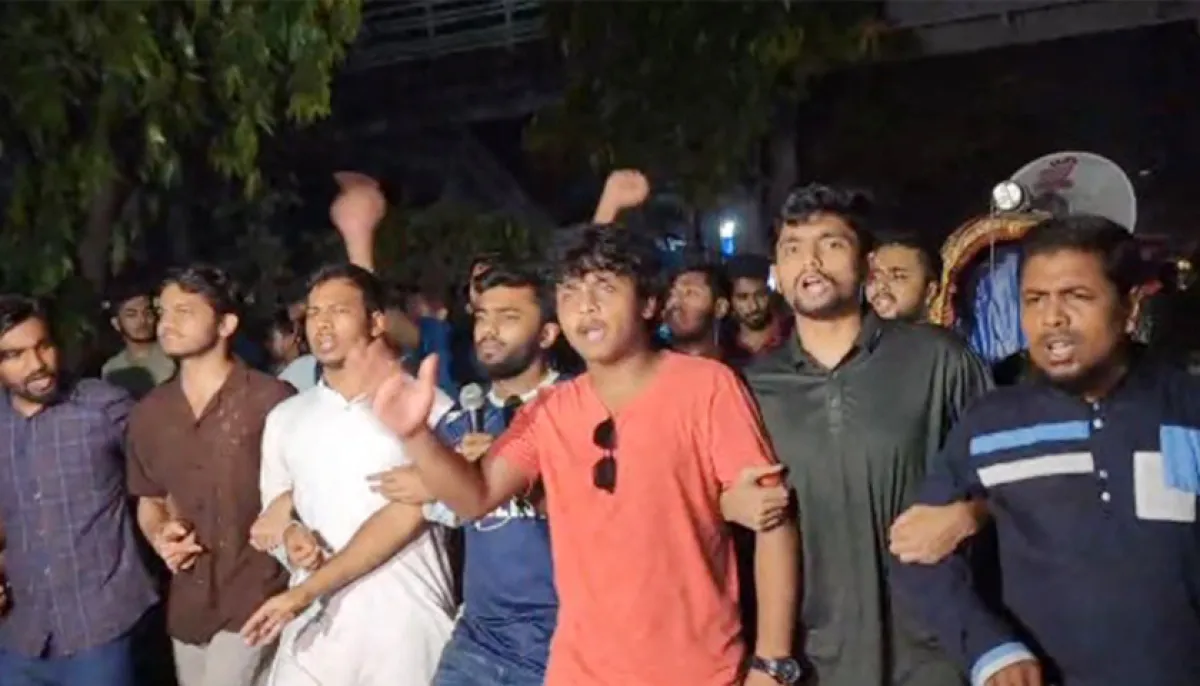 Titumir college protests against attack