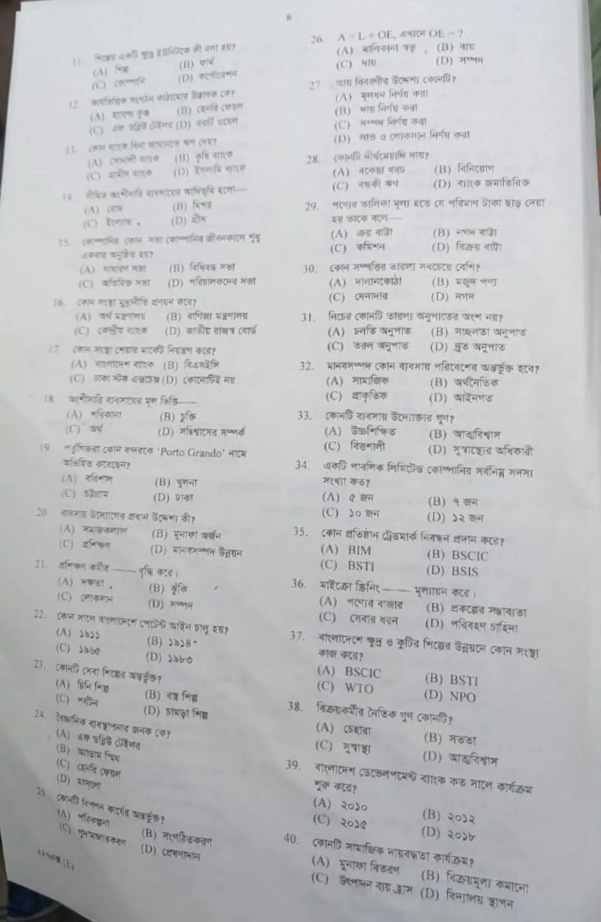 বানিজ্য ইউনিট