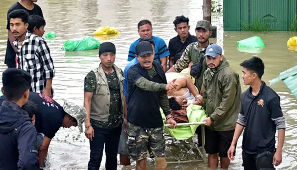 Heavy rains in northern india