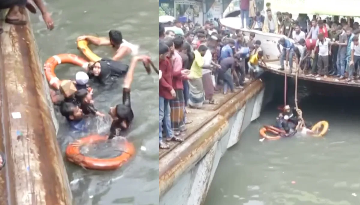 Rush at sadarghat women and children drown in buriganga while boarding launch
