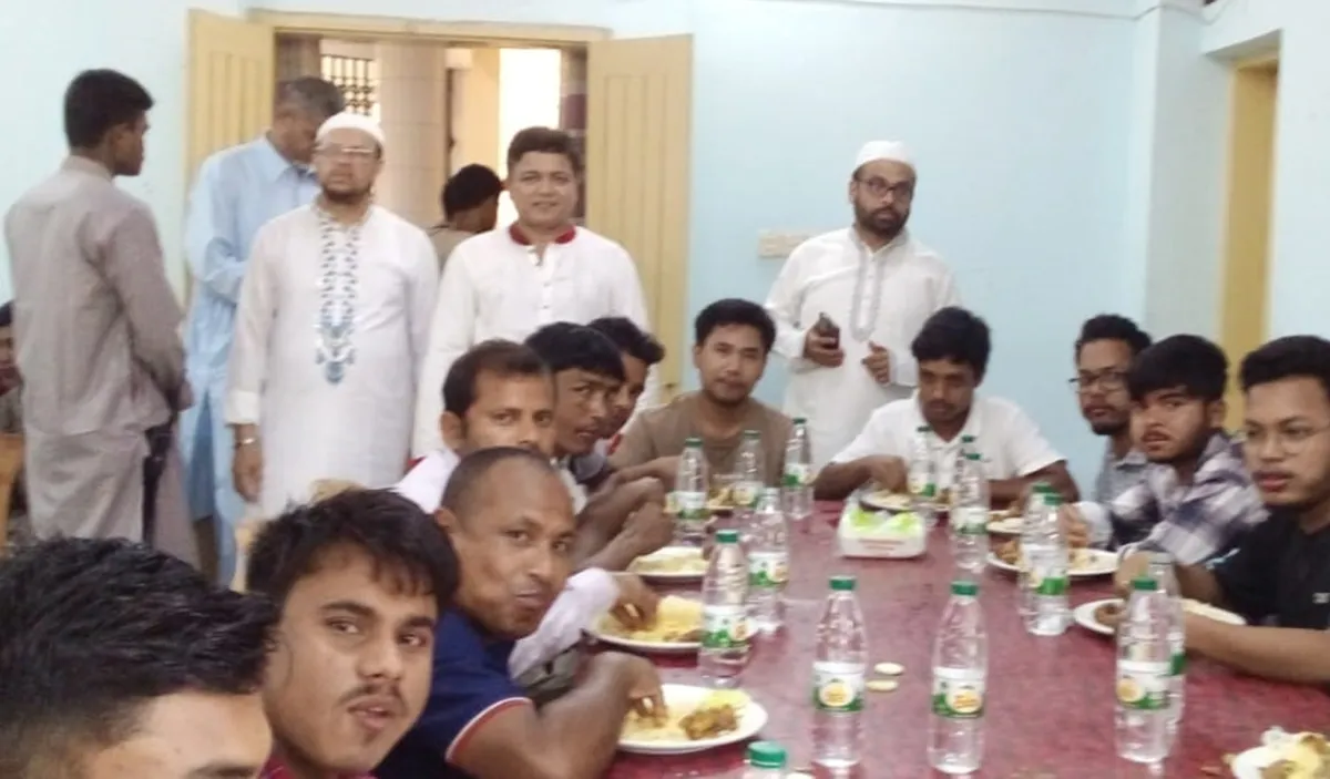 Food arrangements for students on eid ul azha in begum rokeya university