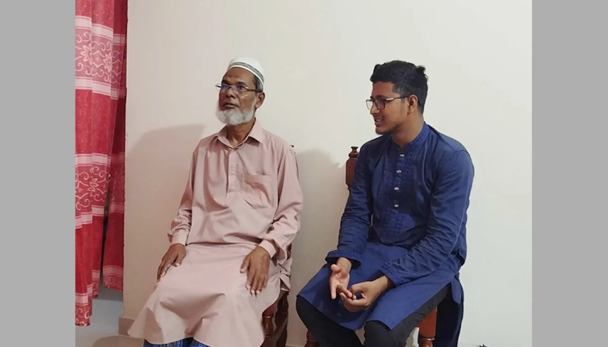 Eid student camp with family of jnu student sajid who was martyred in the coup