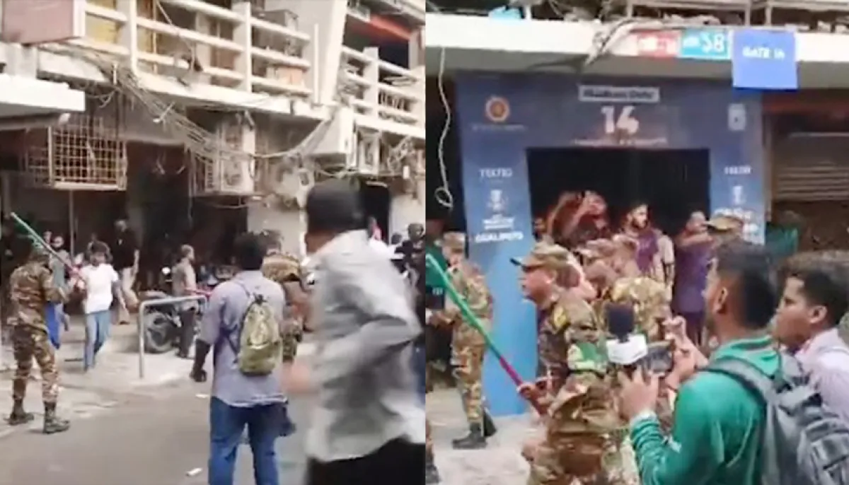 Army lathicharges those entering stadium without tickets