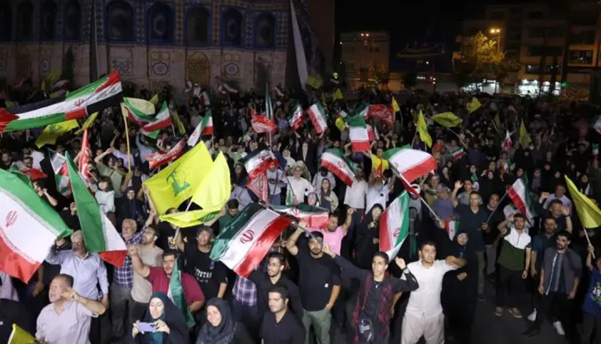 Joyful procession in tehran after attack on israel