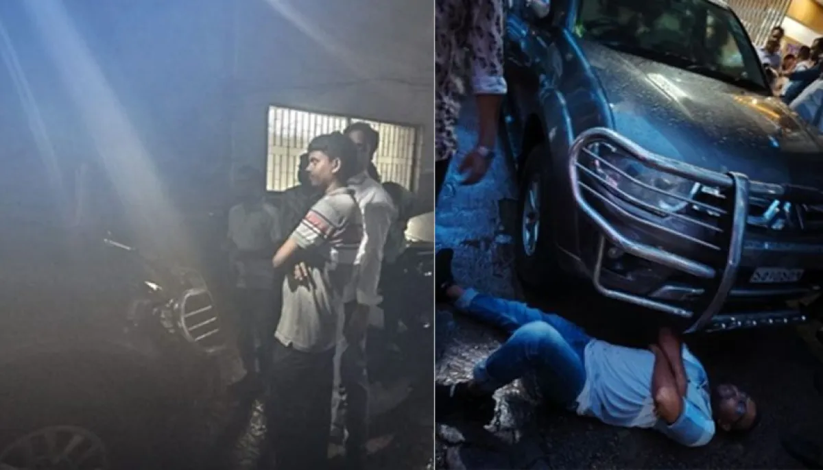 Demonstrative result seekers block maushir dgs car and lie down
