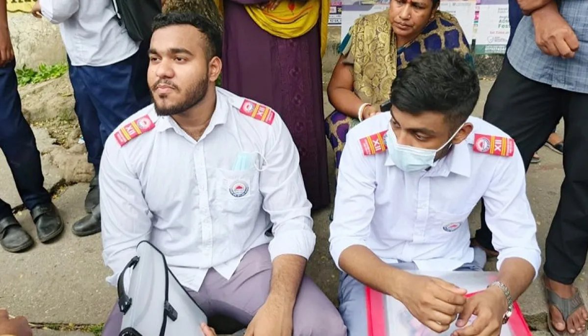 Two students were not given exams due to teachers mistake