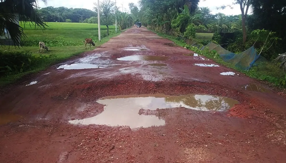 Poor condition of roads suffering of millions of people