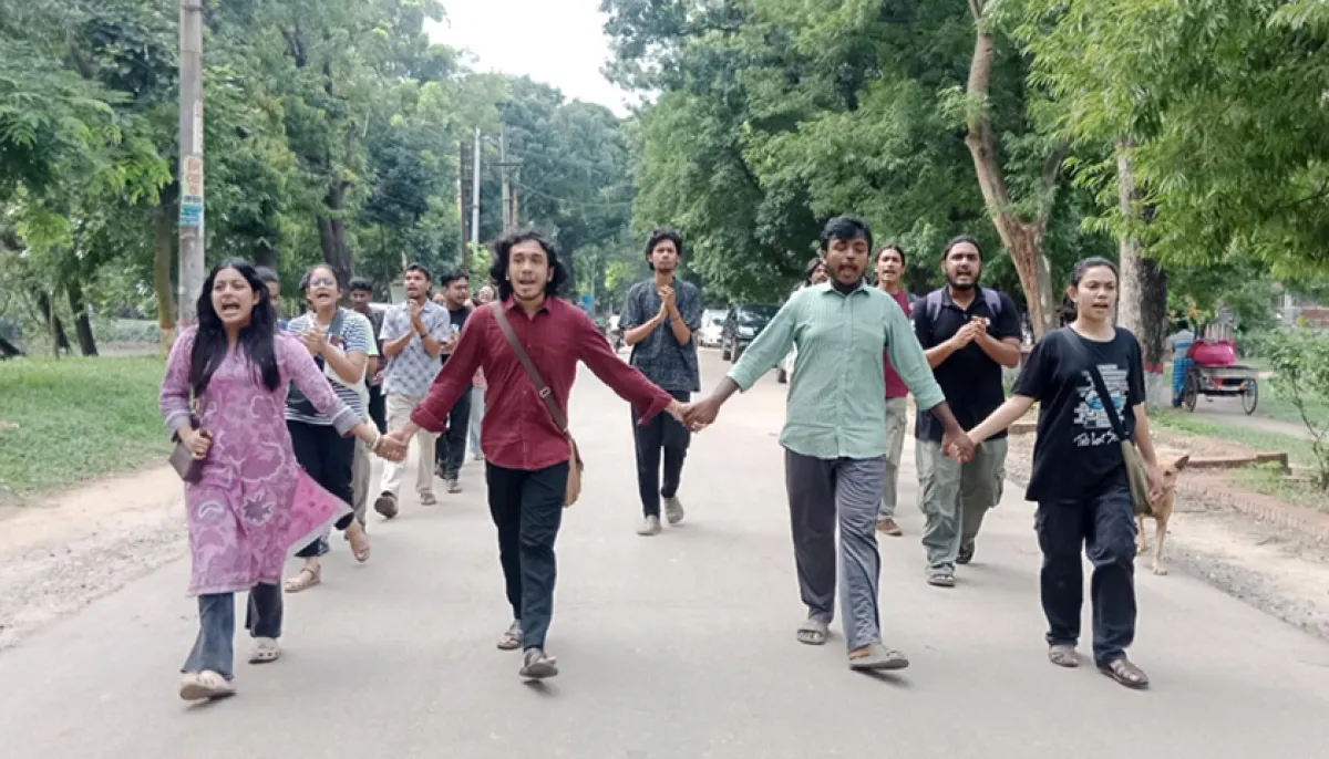 15 students protest cutting of nearly 50 trees at ju