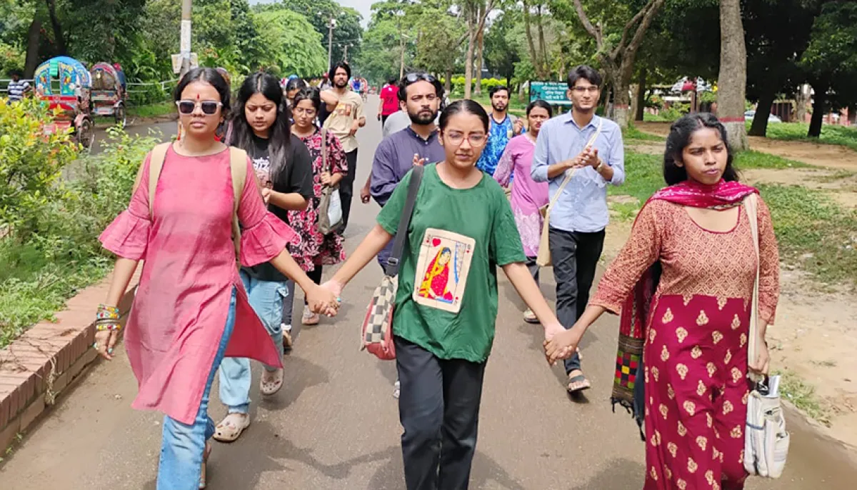 Protests continue at ju today against tree uprooting