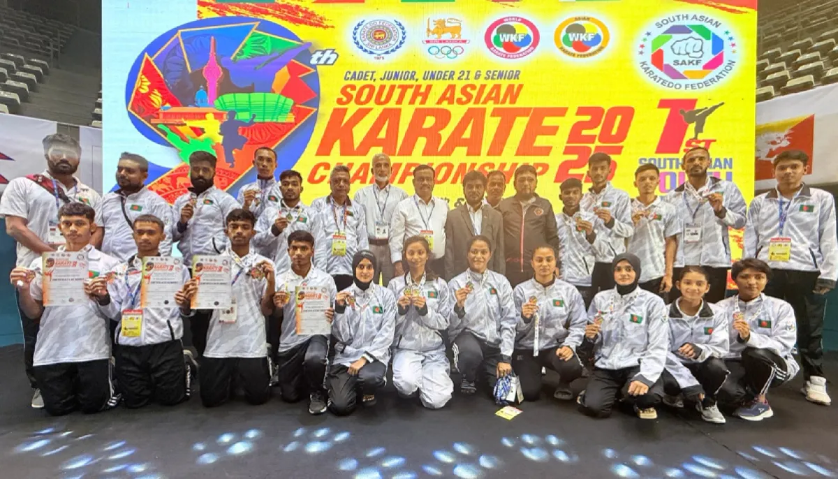 Du student wins gold medal at south asian karate championship
