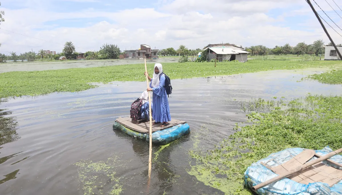 Students suffer endlessly waterlogging due to continuous rain